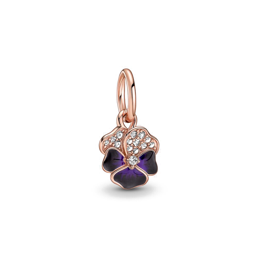 Charm 925 Sterling Silver - Gold-Plated Perfect Love with Zirconias