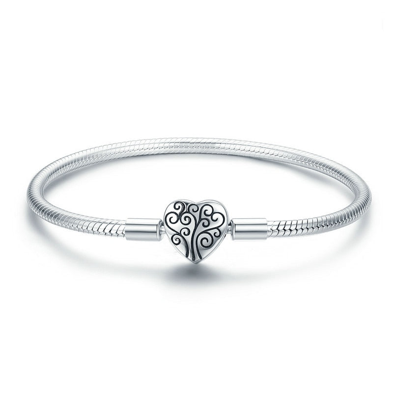 Bracelet em Prata de Lei 925 - Fechamento Árvore