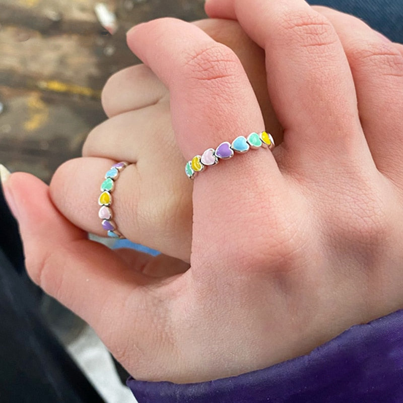 925 Silber Regenbogen Ring