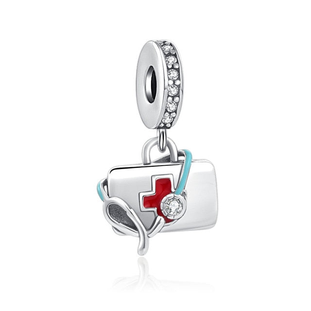 Pendente em prata - Charm Profissões Med Veterinária