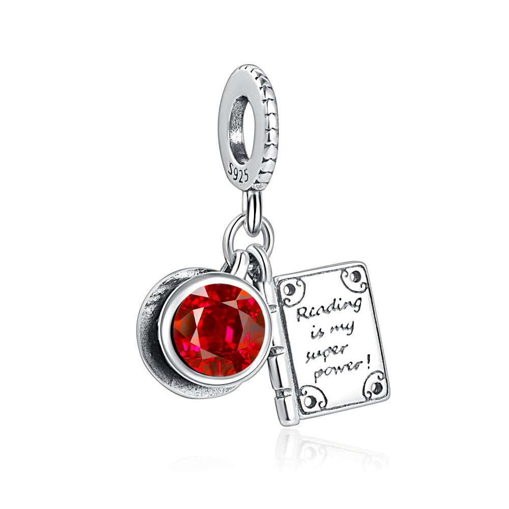 Coffee and Book "Reading is My Superpower" Charm
