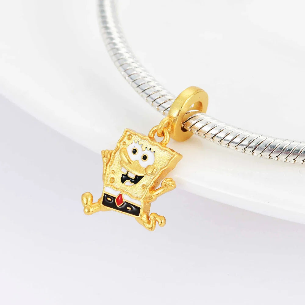 925 Sterling Silver SpongeBob SquarePants Charm
