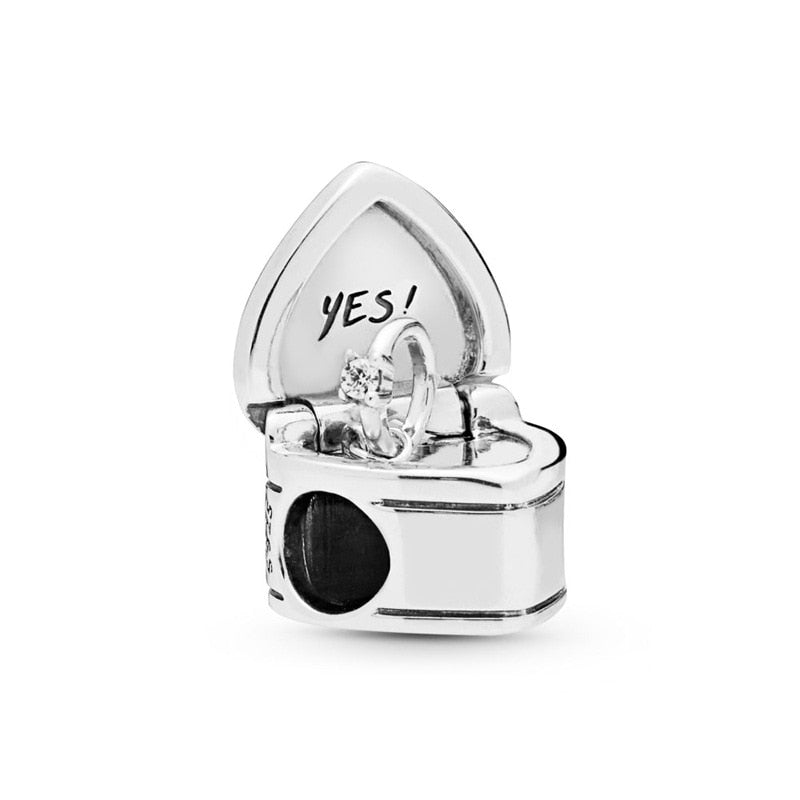 Charm 925 Sterling Silver - Marriage Proposal