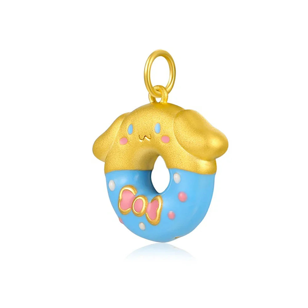 Sterling Silver Squishy Donut Charm