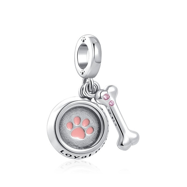 Charm 925 Sterling Silver - I Love My Dog