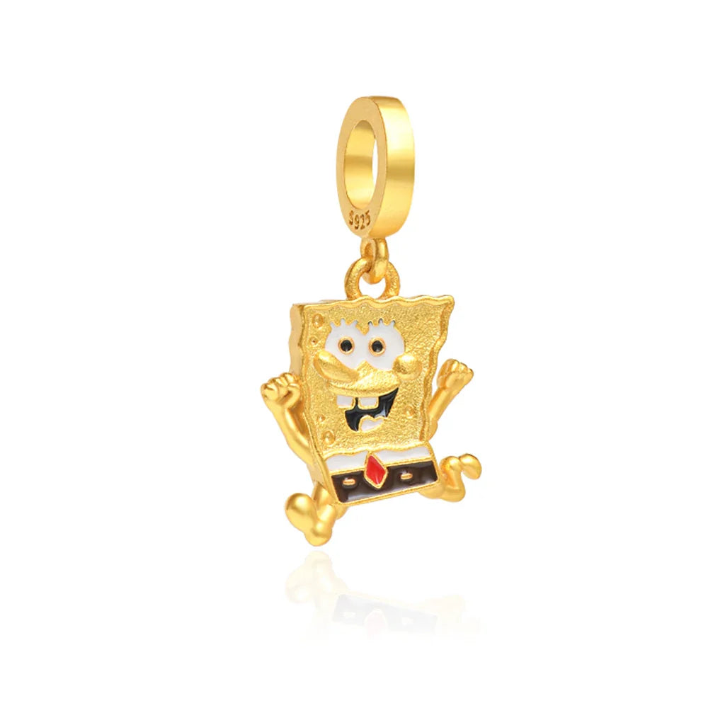 925 Sterling Silver SpongeBob SquarePants Charm