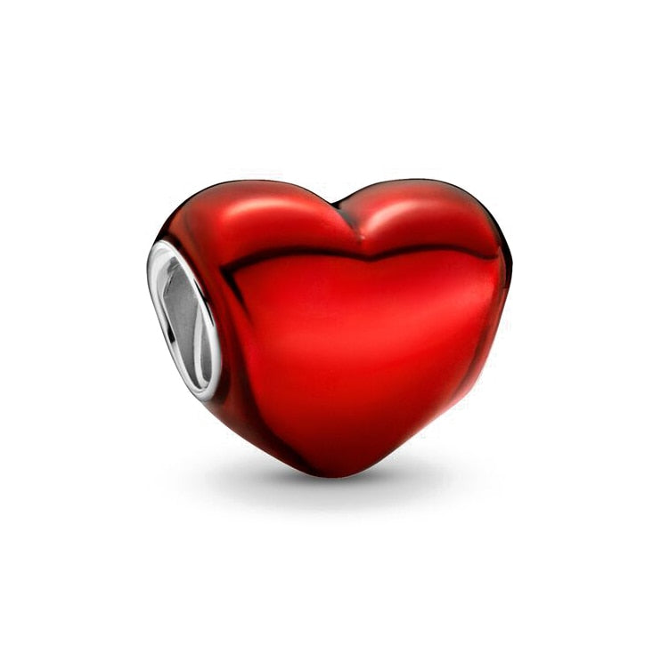 Pandora Metallic Red Heart Charm