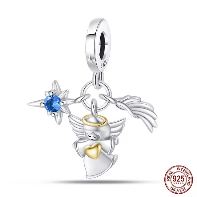 Guardian Angel & Star Dangle Charm