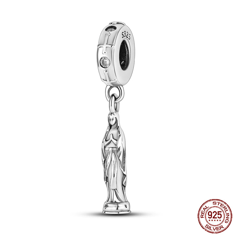 Jungfrau Maria Silber 925 Perlen Charm