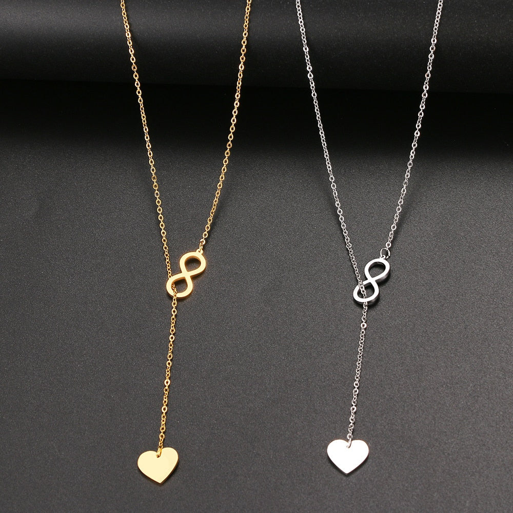 Colar Infinito Amor Folheado a Ouro ou Prata