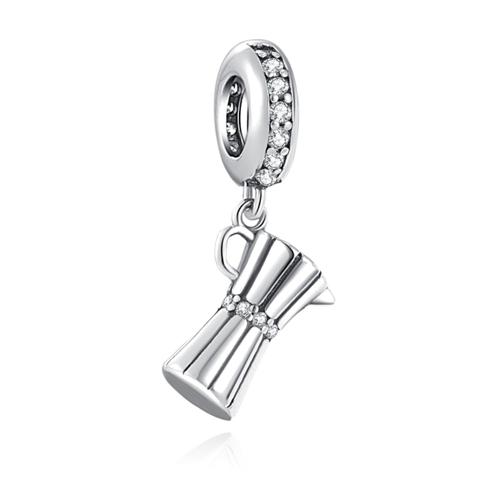 Charm 925 Sterling Silber - Love Coffee