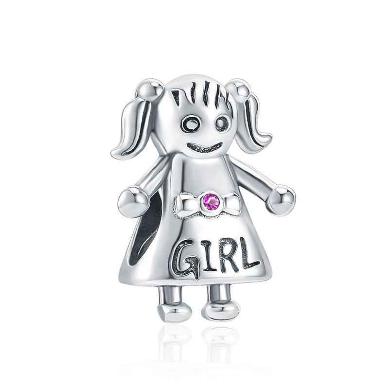 Charm 925 Sterling Silver - Girl