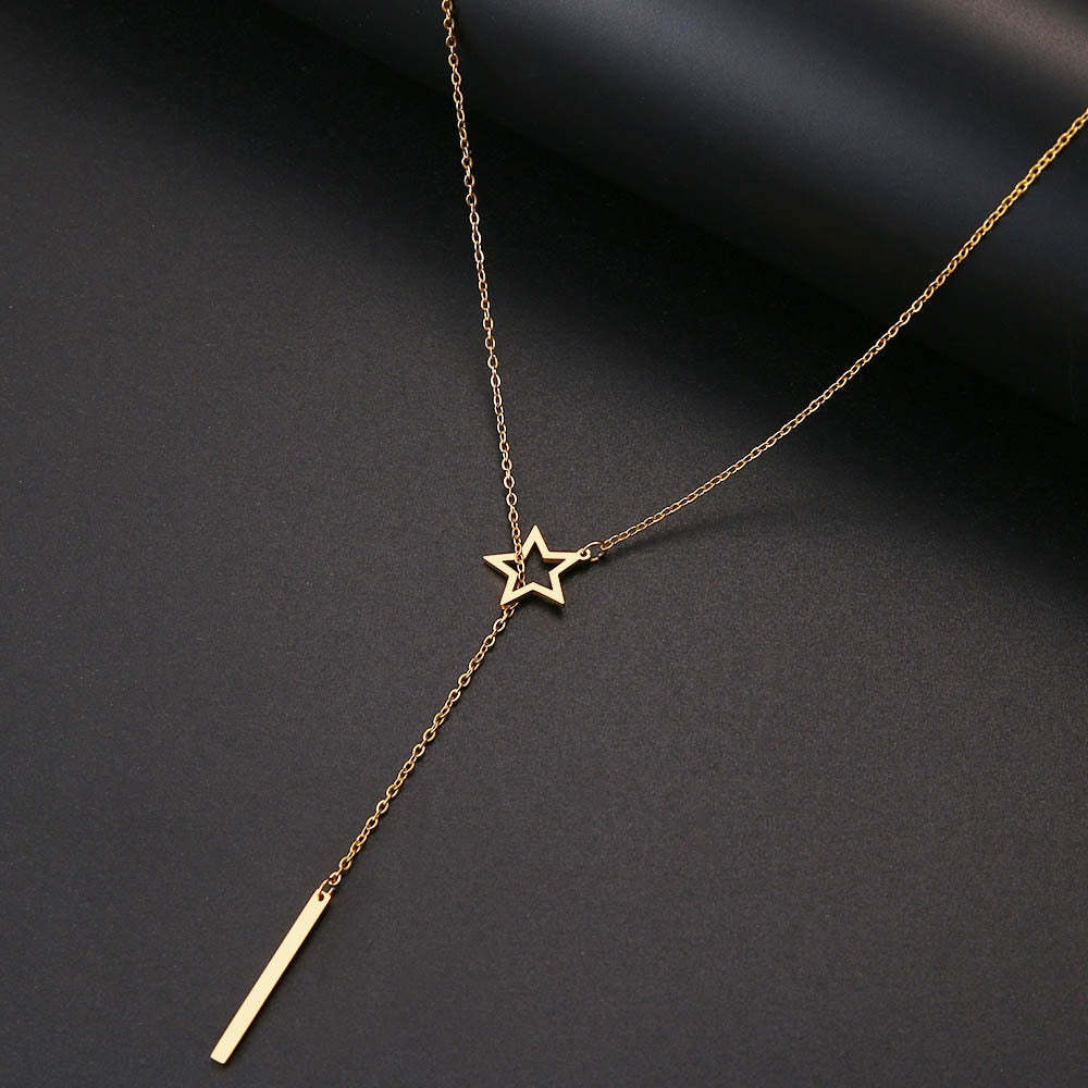 Colar Gravatinha Estrela Folheado a Ouro ou Prata